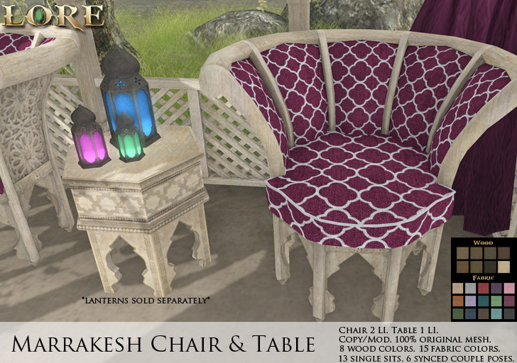 Marrakesh Chair Table Ad
