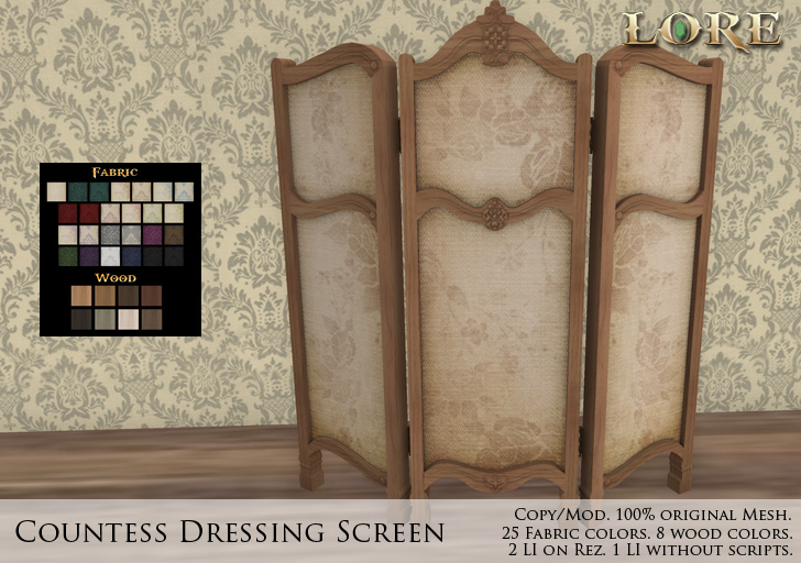 Countess Dressing Screen Ad