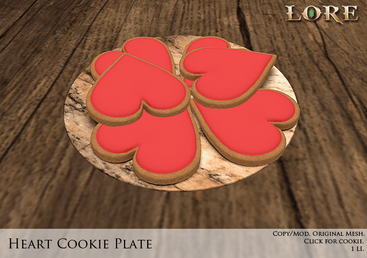 Heart Cookie Plate Ad