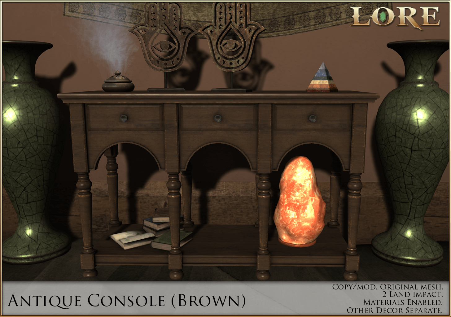 Antique Console ad brown