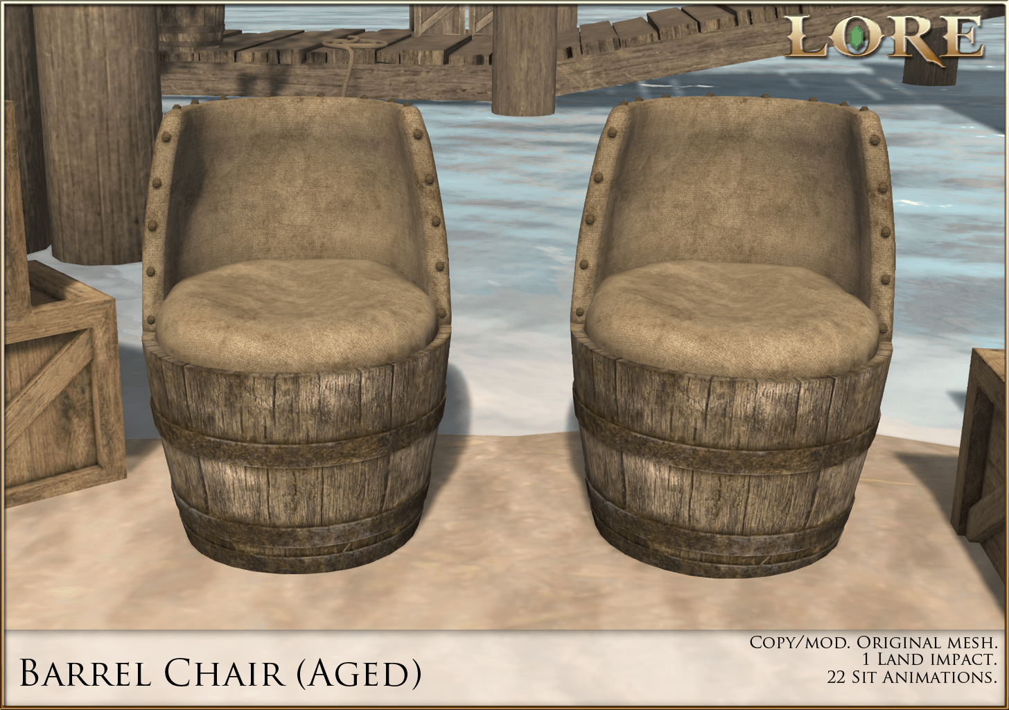 Barrel Chair Aged Ad