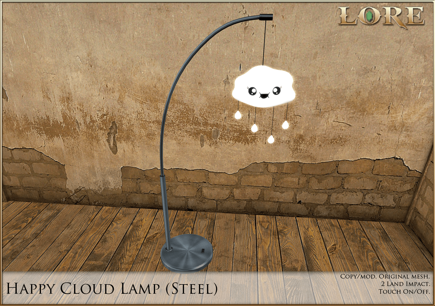 Happy Cloud Lamp steel