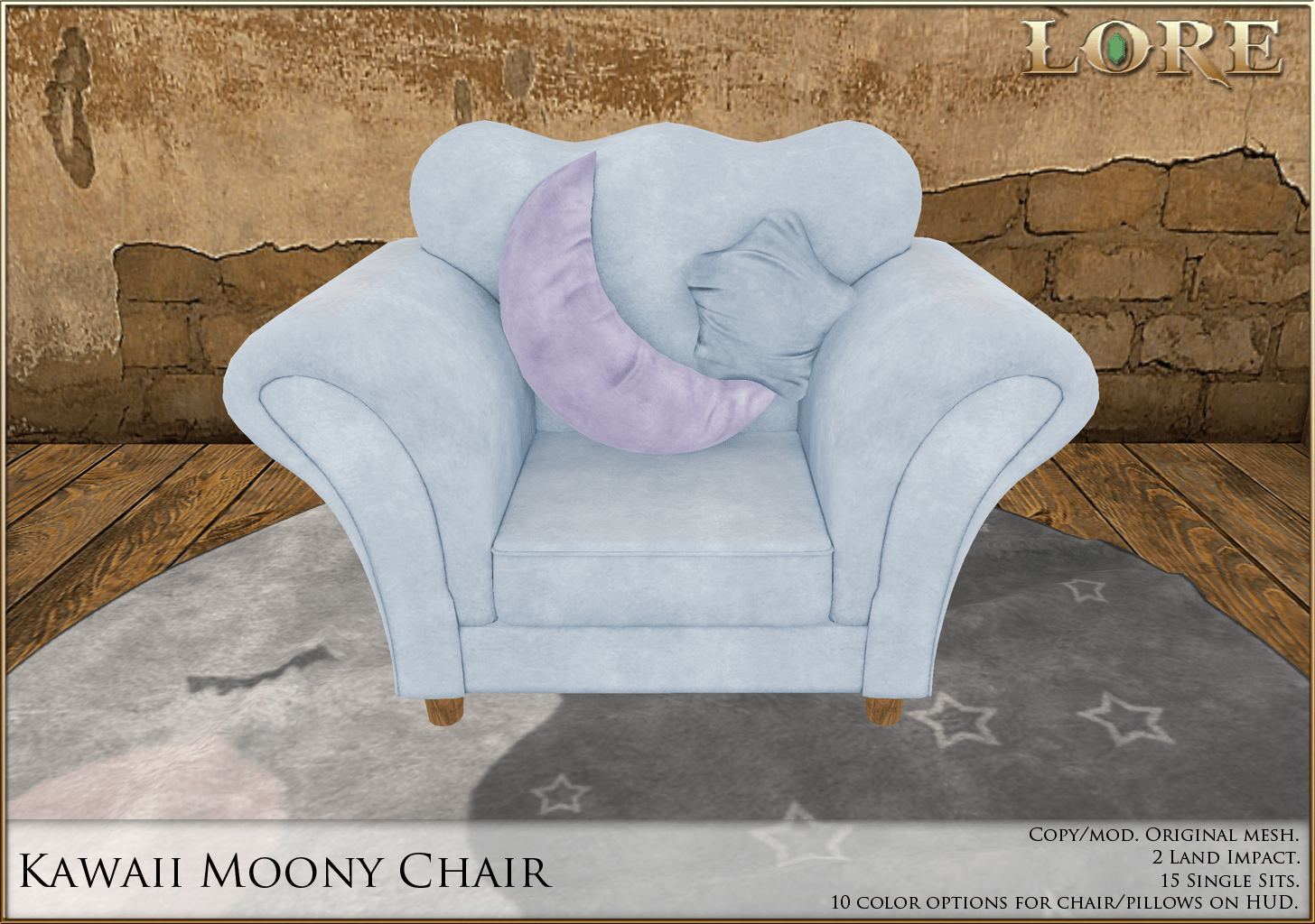 kawaii moony chair