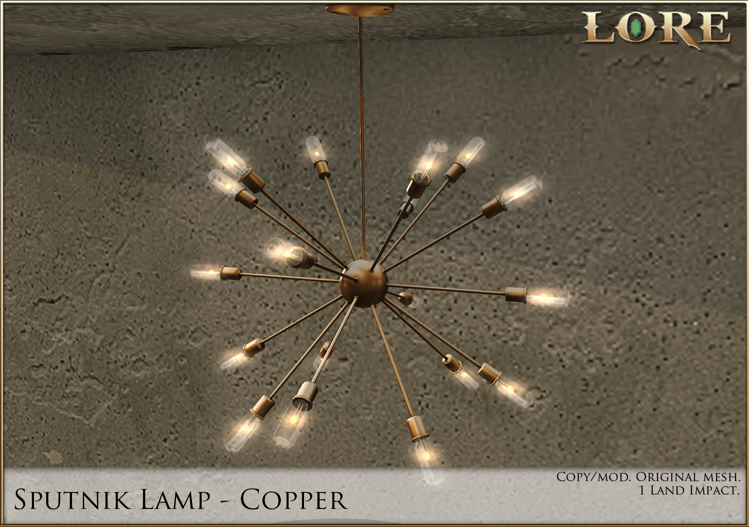 Sputnik lamp copper ad