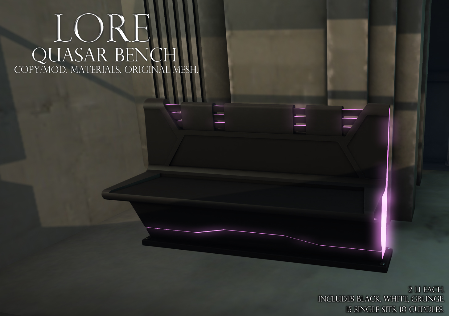 quasar bench ad black