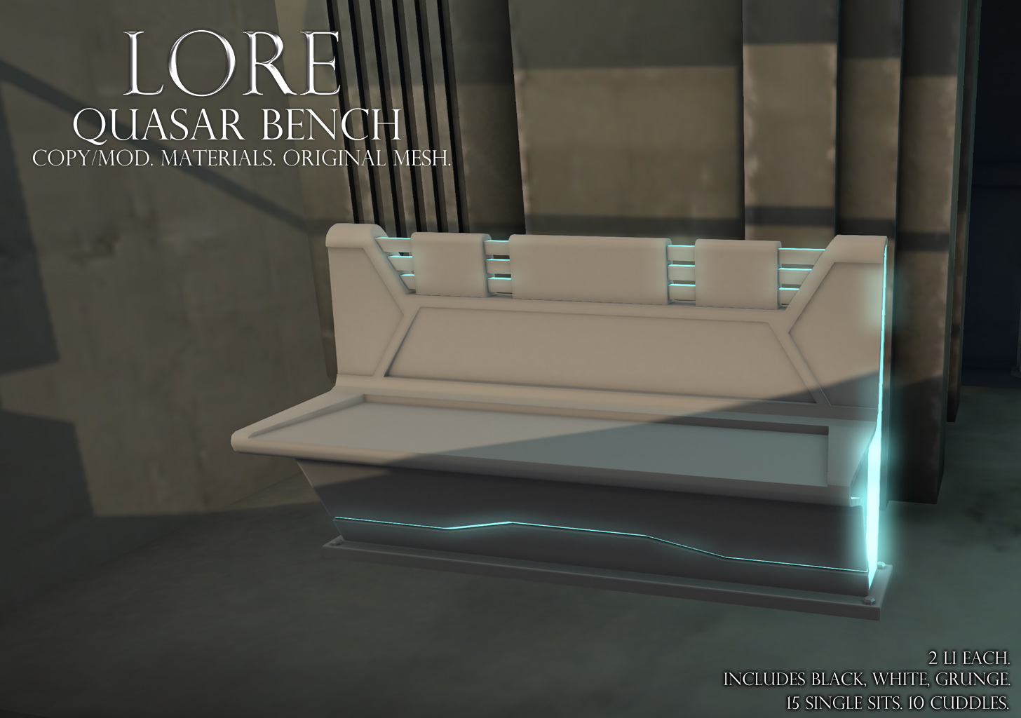 quasar bench ad white